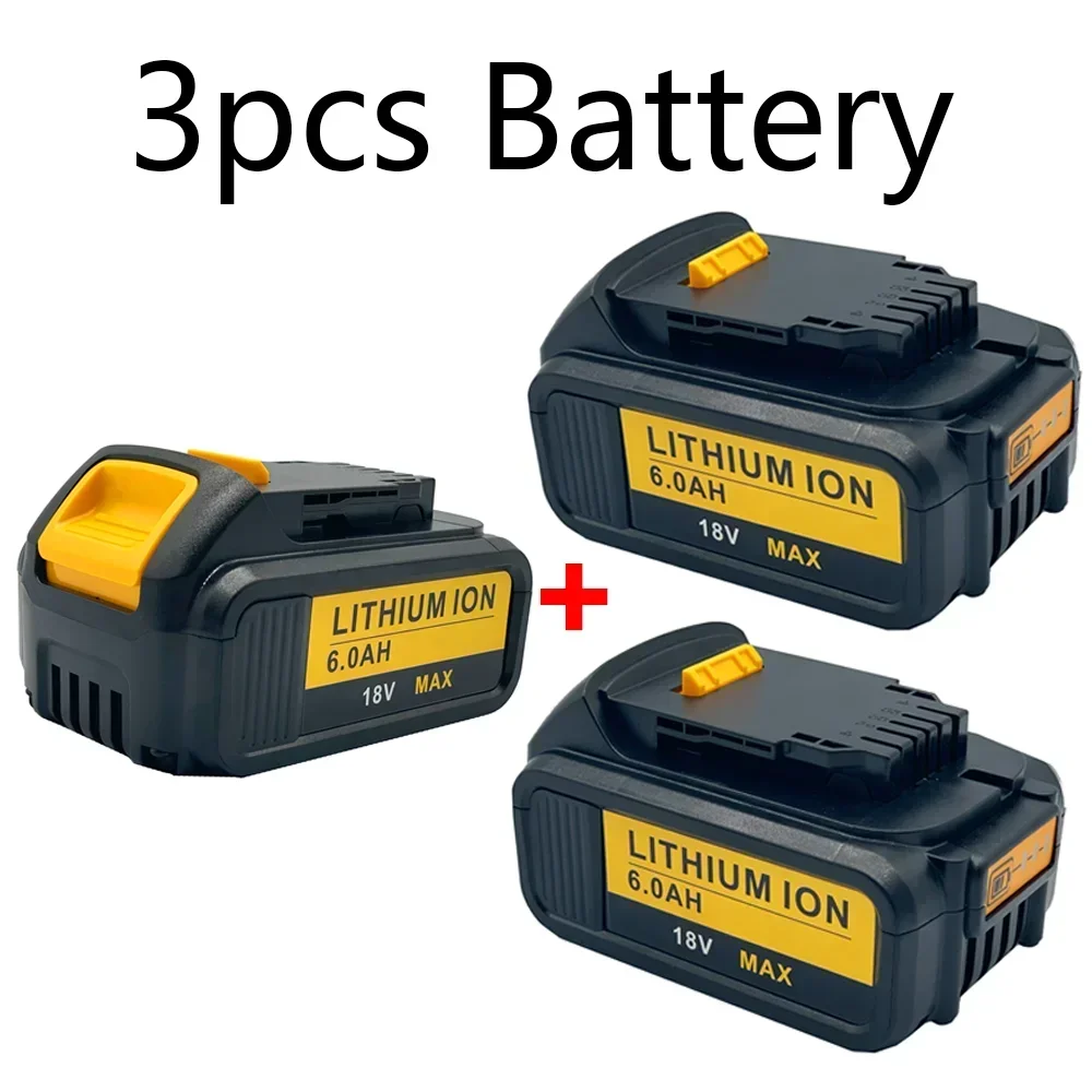 Batería recargable de iones de litio de 18V y 6000mAh DCB180 para DEWALT DCB180,DCB181 XJ DCB200,DCB201,DCB201-2,DCB204,DCB20