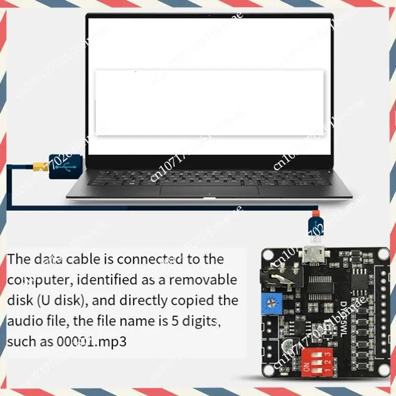 -A21Z DY-F5WL 5W Sprachwiedergabemodul, das Micro-SD-Karte MP3-Musikplayer für Arduino unterstützt
