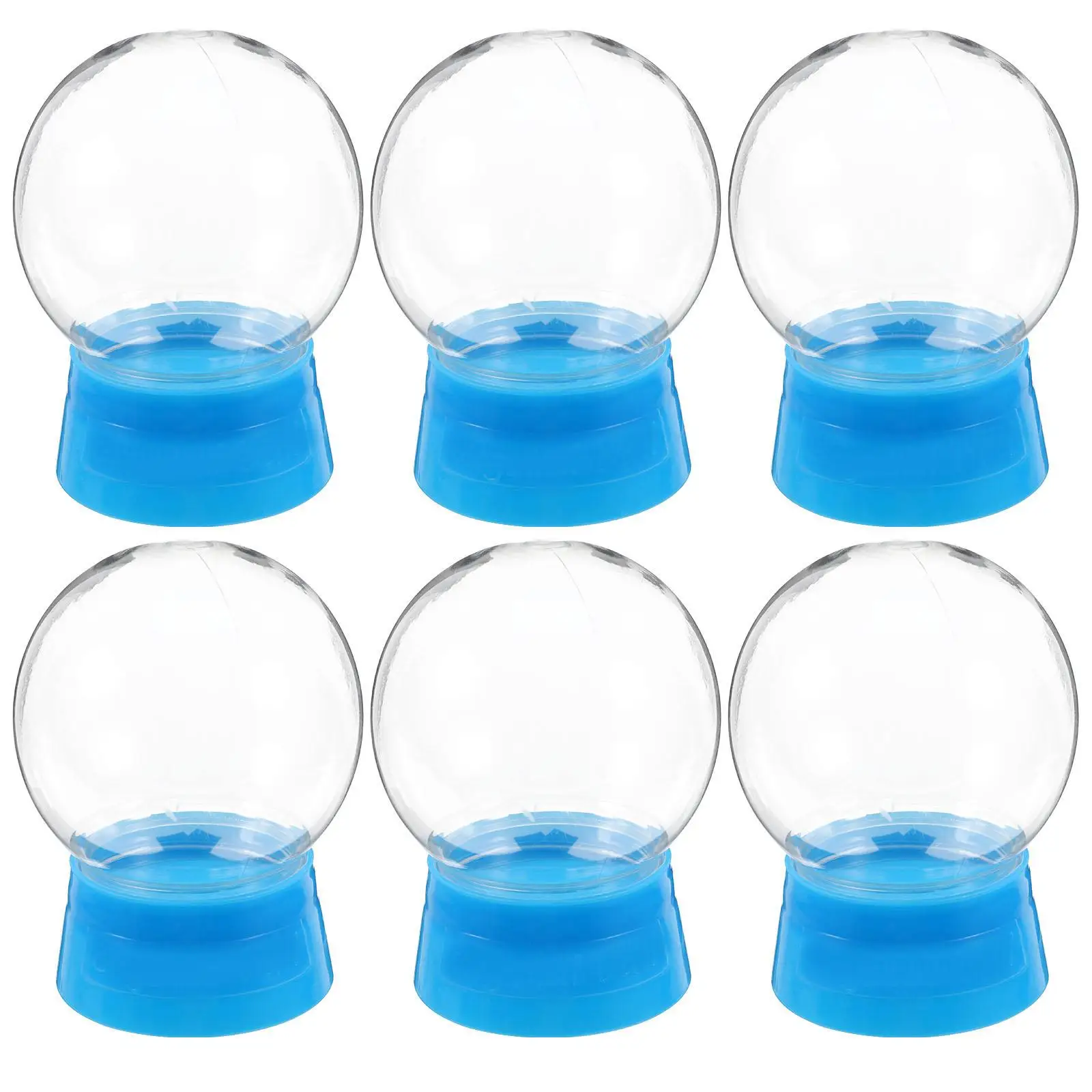 

6 Pcs Snow Globe DIY Plastic Globes for Kids Christmas Empty Crystal Ball Crafts