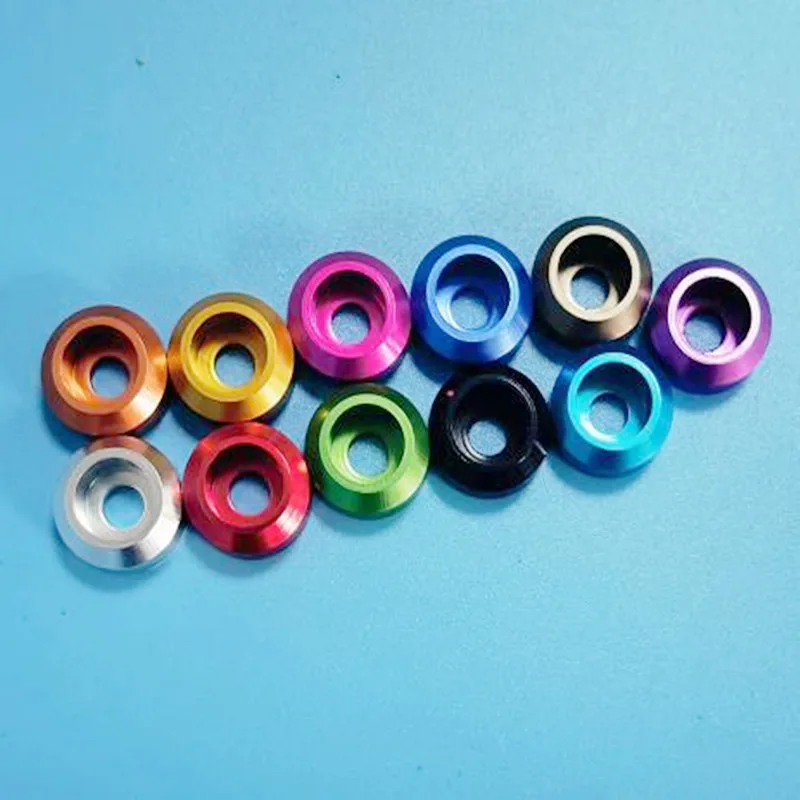 5-10PCS M2 M2.5 M3 M4 M5 M6 Crown washer cap head aluminum cone washer Arm Dress-Up Washers anodized Decoration washer