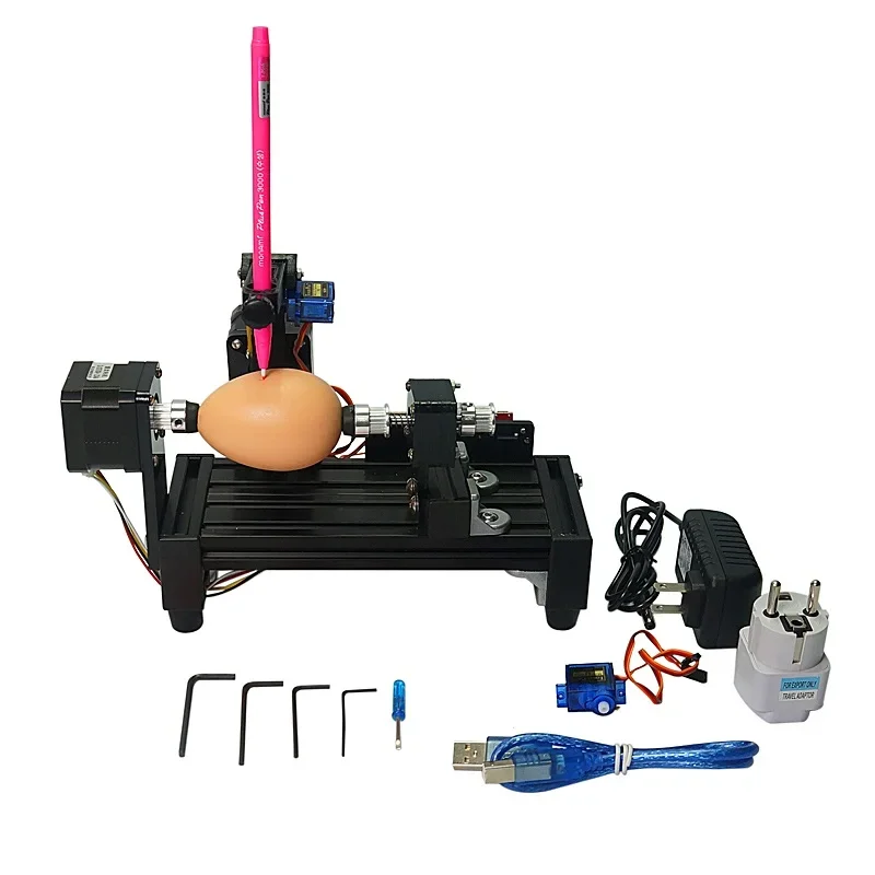 Eggdraw Robot Drawing Machine para Egg Ball Eggdraw Desmontado Faça Você Mesmo Desktop Egg Painter Egg Painting 57 mm Max Diameter