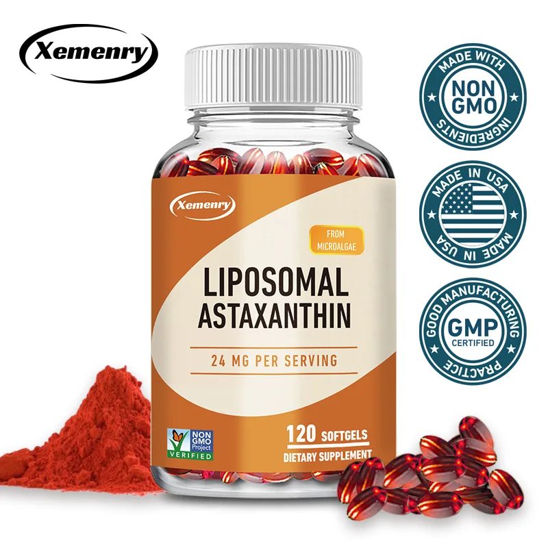 Liposomal Astaxanthin 24mg - Highly Absorbable Antioxidants That Benefit The Eyes, Skin, Immune System, and Cognitive Function