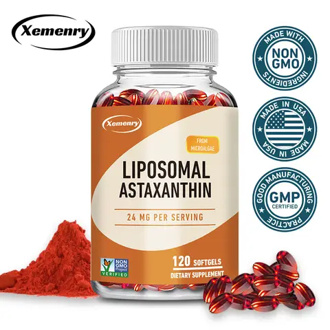 Liposomal Astaxanthin 24mg - Highly Absorbable Antioxidants That Benefit The Eyes, Skin, Immune System, and Cognitive Function