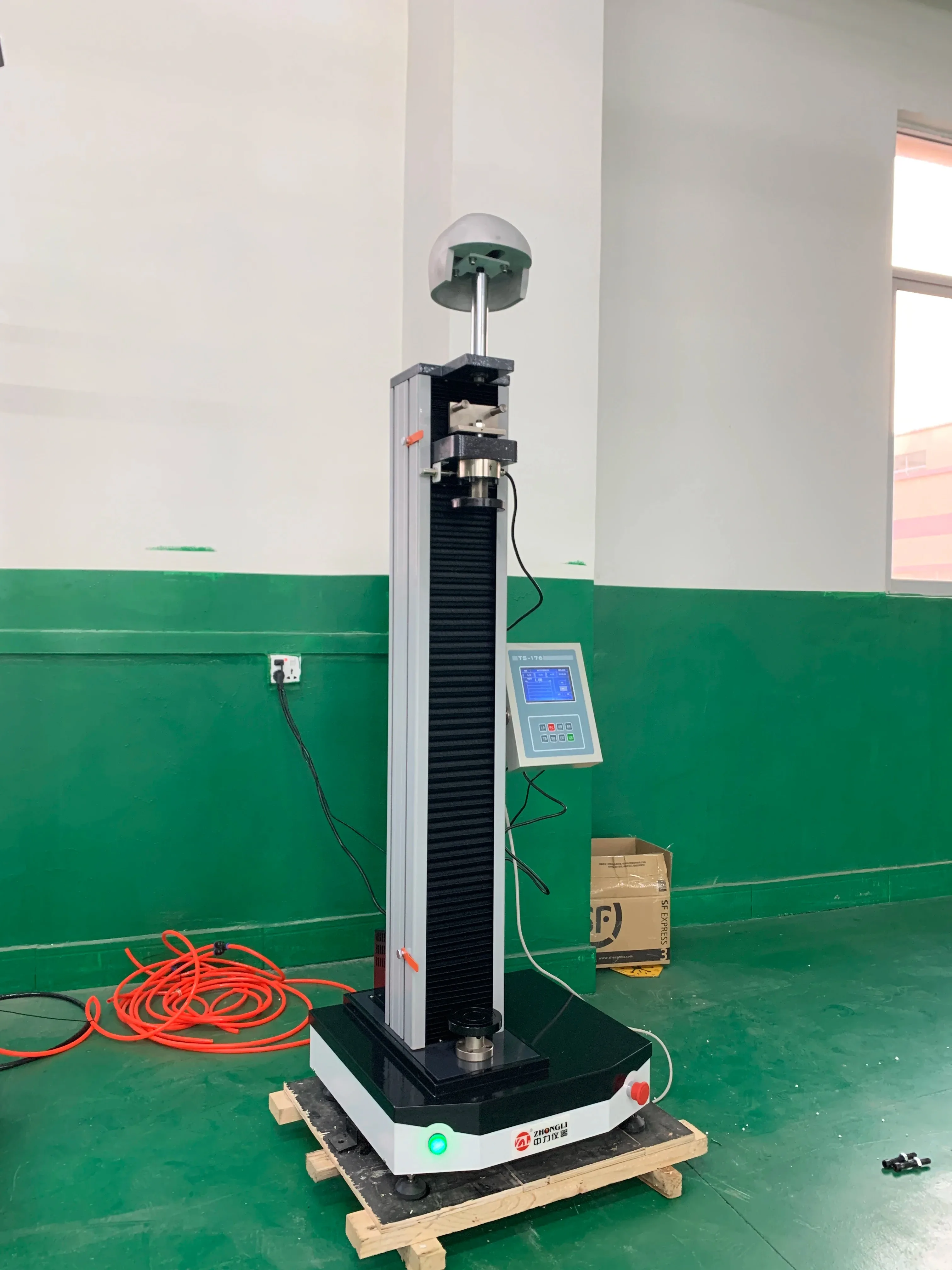 FMVSS-218 Helmet Strength Tester | Headgear Retention System Test Machine | DOT/ECE Compliance Testing Equipment