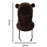 Integrated Cold-proof Hat and Scarf Winter Cold-proof Ear-protecting and Windproof Face Mask for Boys and Girls Aged 3 To 10Y 6
