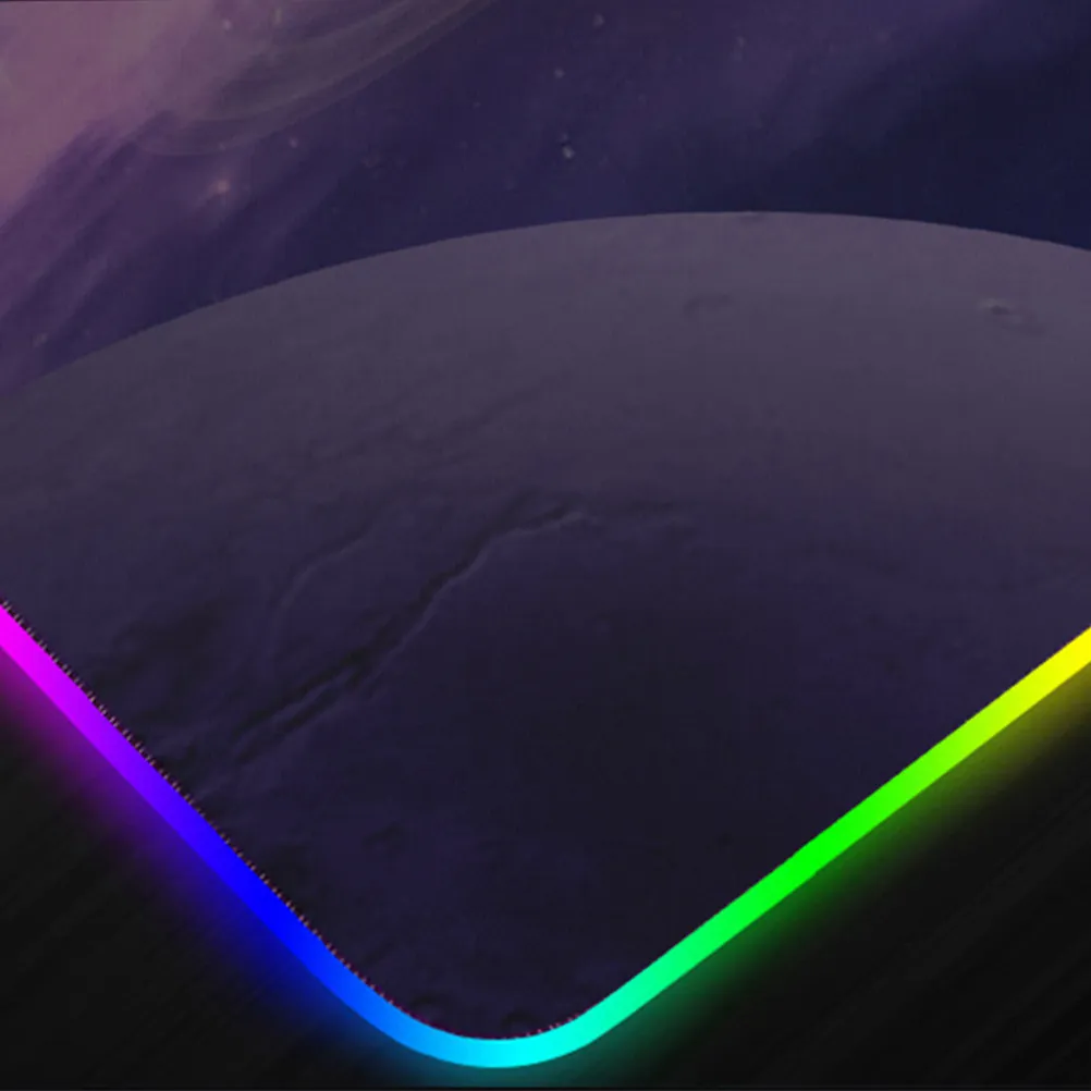 

Rgb Gaming Mouse Pad Large Size Luminous Keyboard Mat 7 Anti-Slip Base For Office Home Violet
