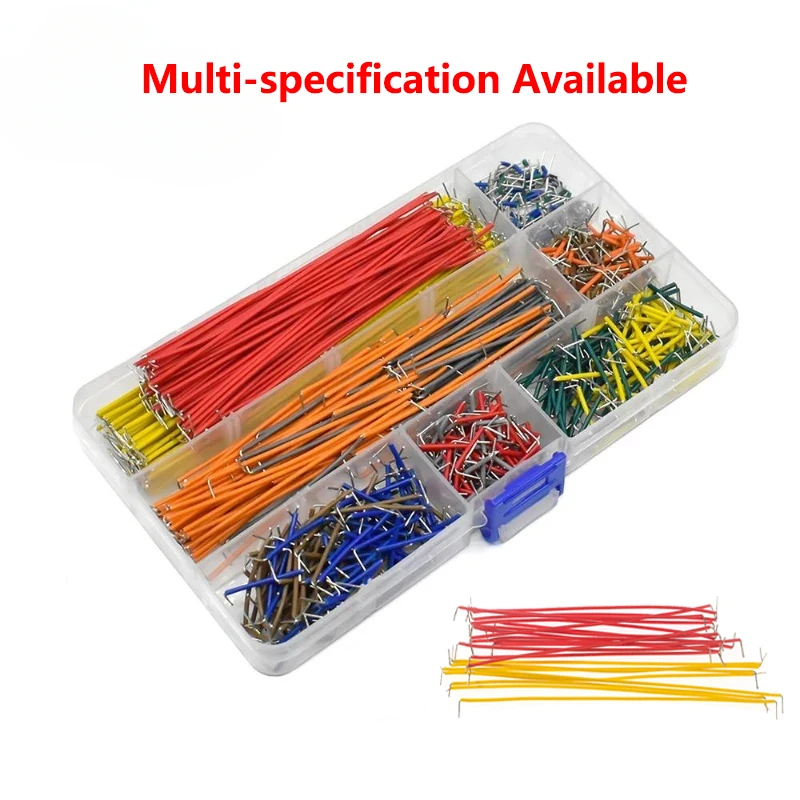 140/350/560/840Pcs elettronico fai da te circuito del pane filo di salto a forma di U prototipo senza saldatura PCB Breadboard Jumper Cable Kit