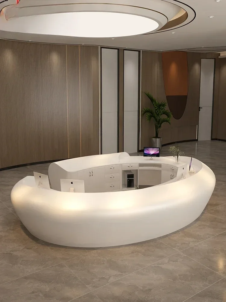 A Reception Desk Beauty Salon Cashier Hospital Guide Desk Nurse Service Desk Consultation Bar Counter
