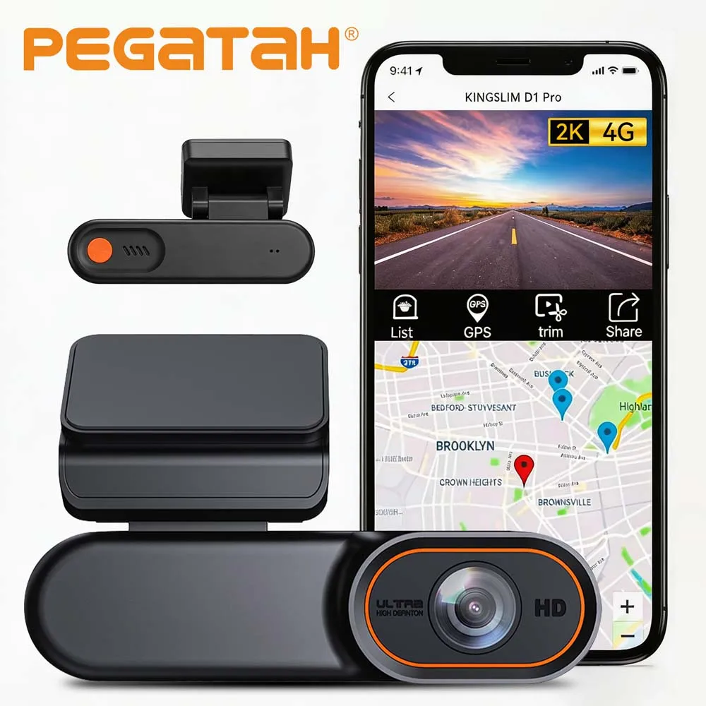 4G LTE Dash Cam GPS Logger 4K UHD Recording Car Camera DVR Night Vision Video Recorder Remote Monitoring 24H Parking Monitor