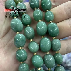 Natural Green Agate Conformal Irregular Faceted Loose Beads For Jewelry Making DIY Necklace Bracelet 15''10-15mm