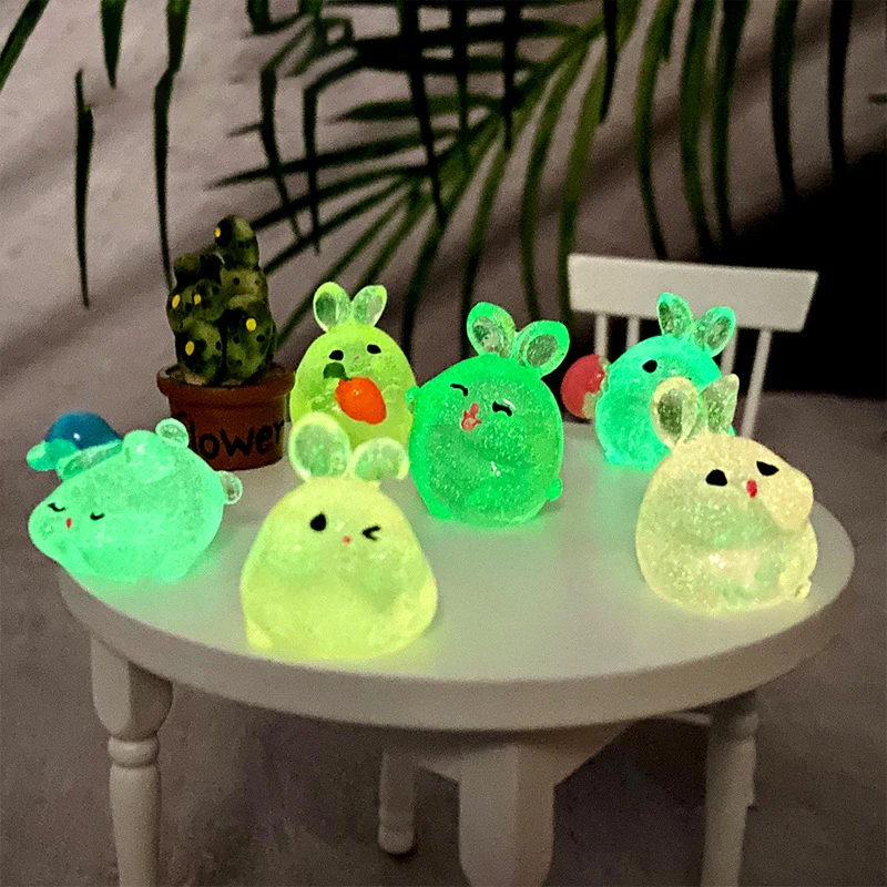 Mini lapin Shoous en résine, lapin de dessin animé Kawaii, micro paysage d'Auckland, ornement de bricolage, accessoires de décoration pour la maison