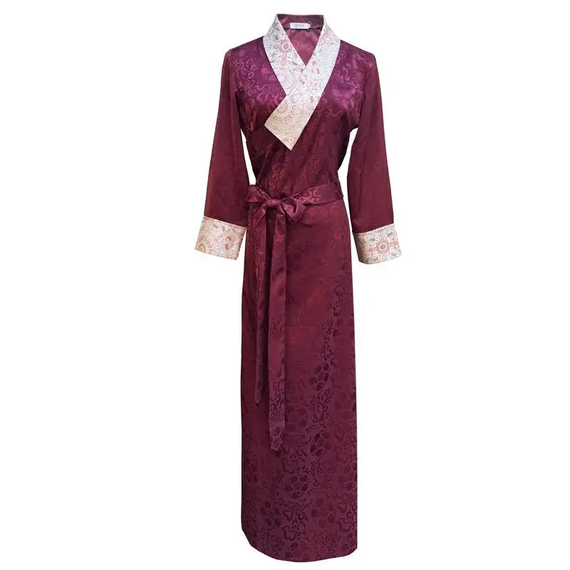 

Тибетское платье в этническом стиле, женский винтажный жаккардовый халат, традиционная тибетская одежда, праздничное платье с длинными рукавами