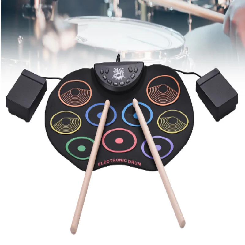 

Roll Up Drum for Children, Percussion Instruments, Hand-rolled Electronic Drum, USB