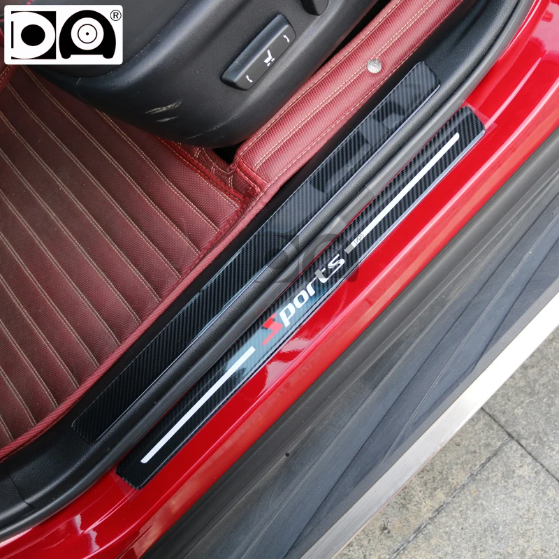 Universal Carbon Car Door Sill Kick Plate Protection Suitable for Audi Q5 Q7 Q3 Q2 Q8 A6 A4 A3 A5 A7 A1 E5 S e-tron GT