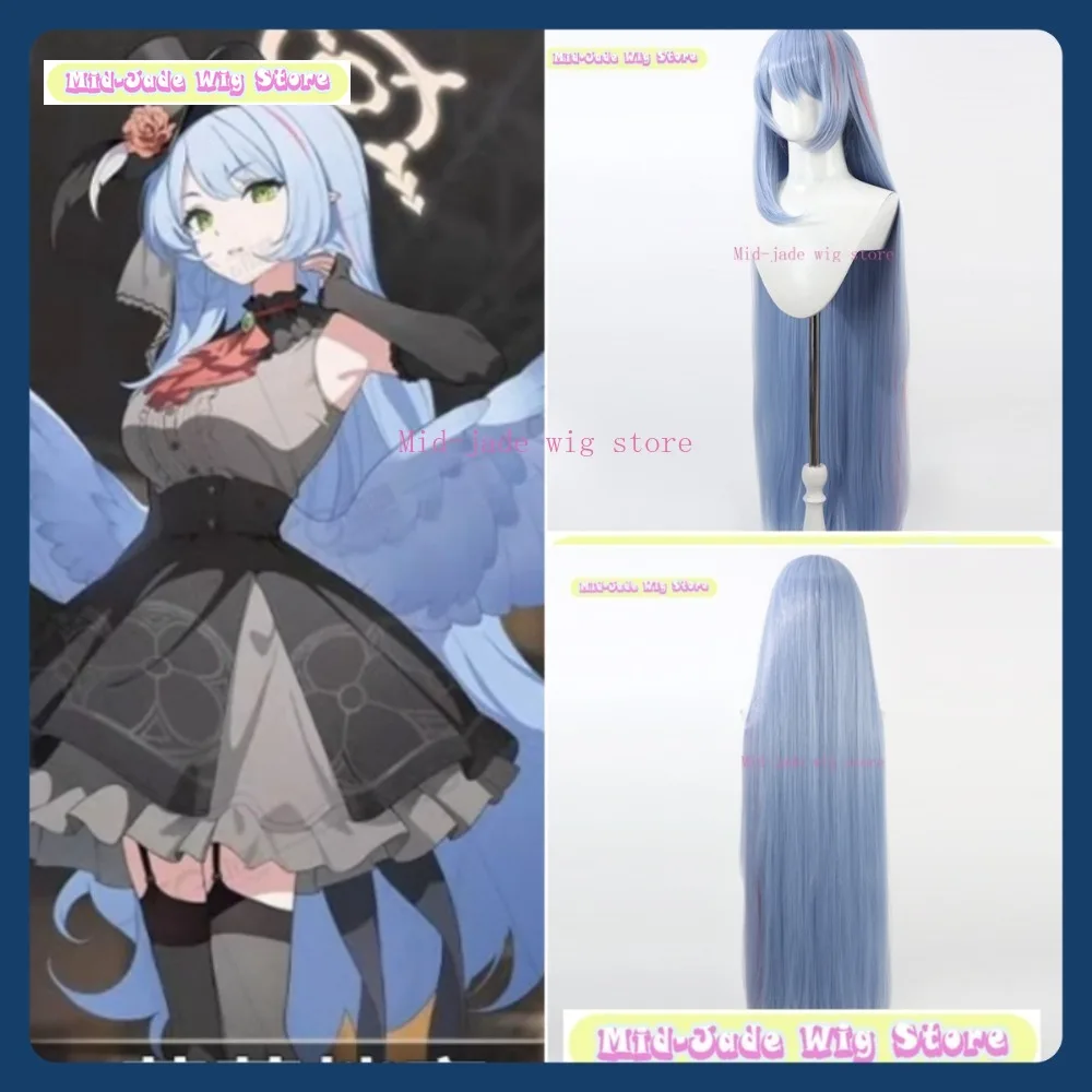 

Mid-jade Wig Store Blue Archive Aomori Mine Cosplay Wig Anime Game Role Playing Synthetic Hair Halloween Party