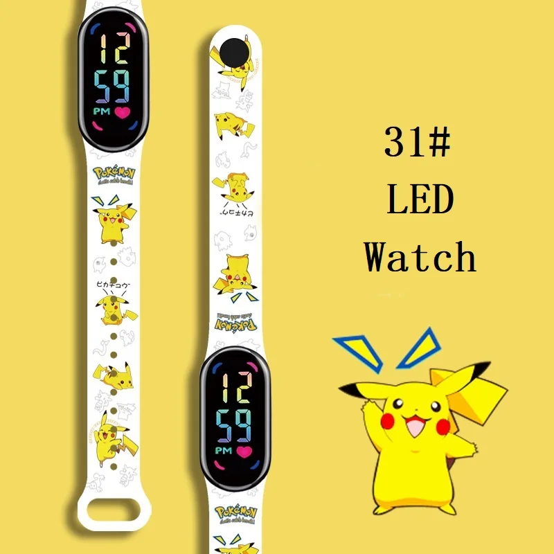 

Pikachu Children Watches Girls Waterproof Sport Touch Screen Watch for Women Waterproof Digital Clock Bracelet Gifts