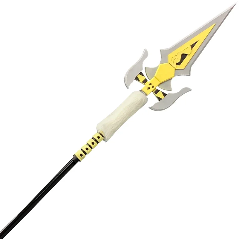 Game Genshin Impact Xiangling Cosplay Spears PVC White Tassel Spear Weapons for Halloween Party Event Comic Exhibition Props