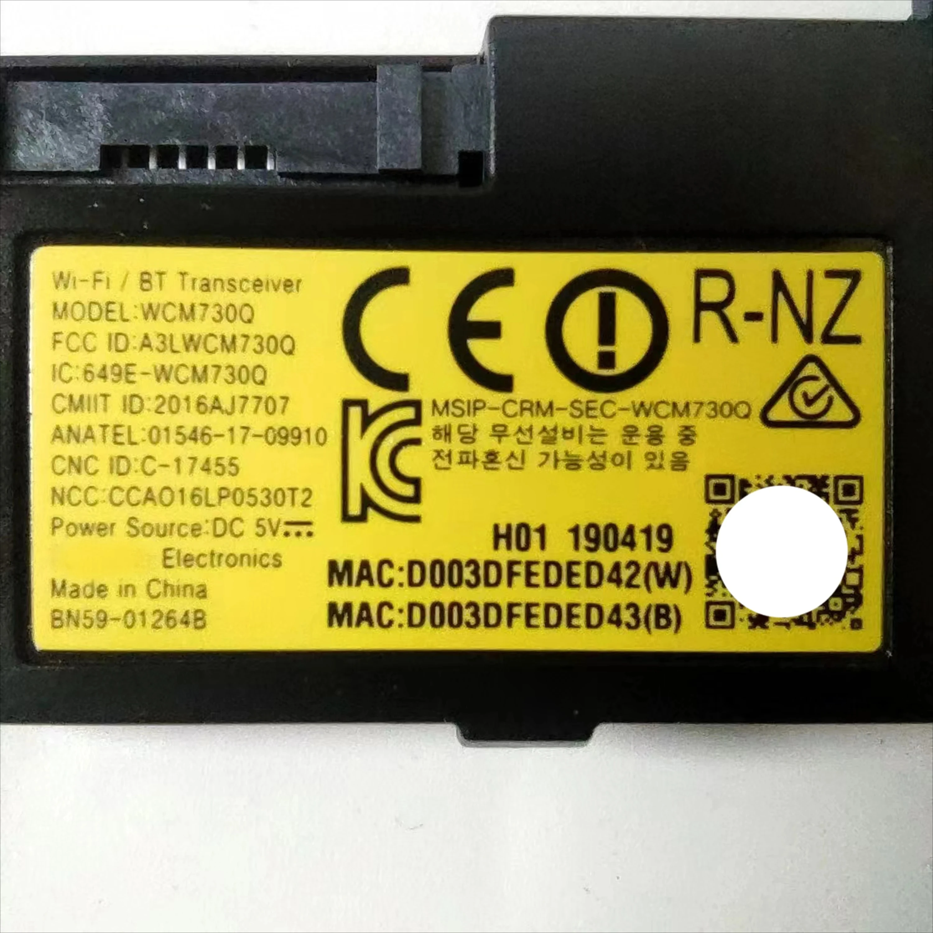 Brand New BN59-01264B WCM730Q Wi-Fi Wifi Wireless Module For HG75NJ690 HW-N850 LH75Q QN49Q65 QN55Q6F QN65Q65 QN75Q6F UN55NU8500