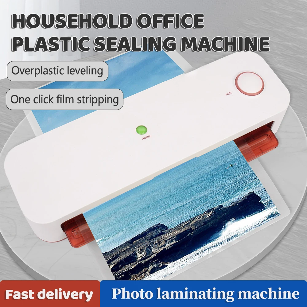 Thermal Office Hot Laminator Machine Paper Cutter For A4 Document Photo Blister Packaging Plastic Film Roll Laminator