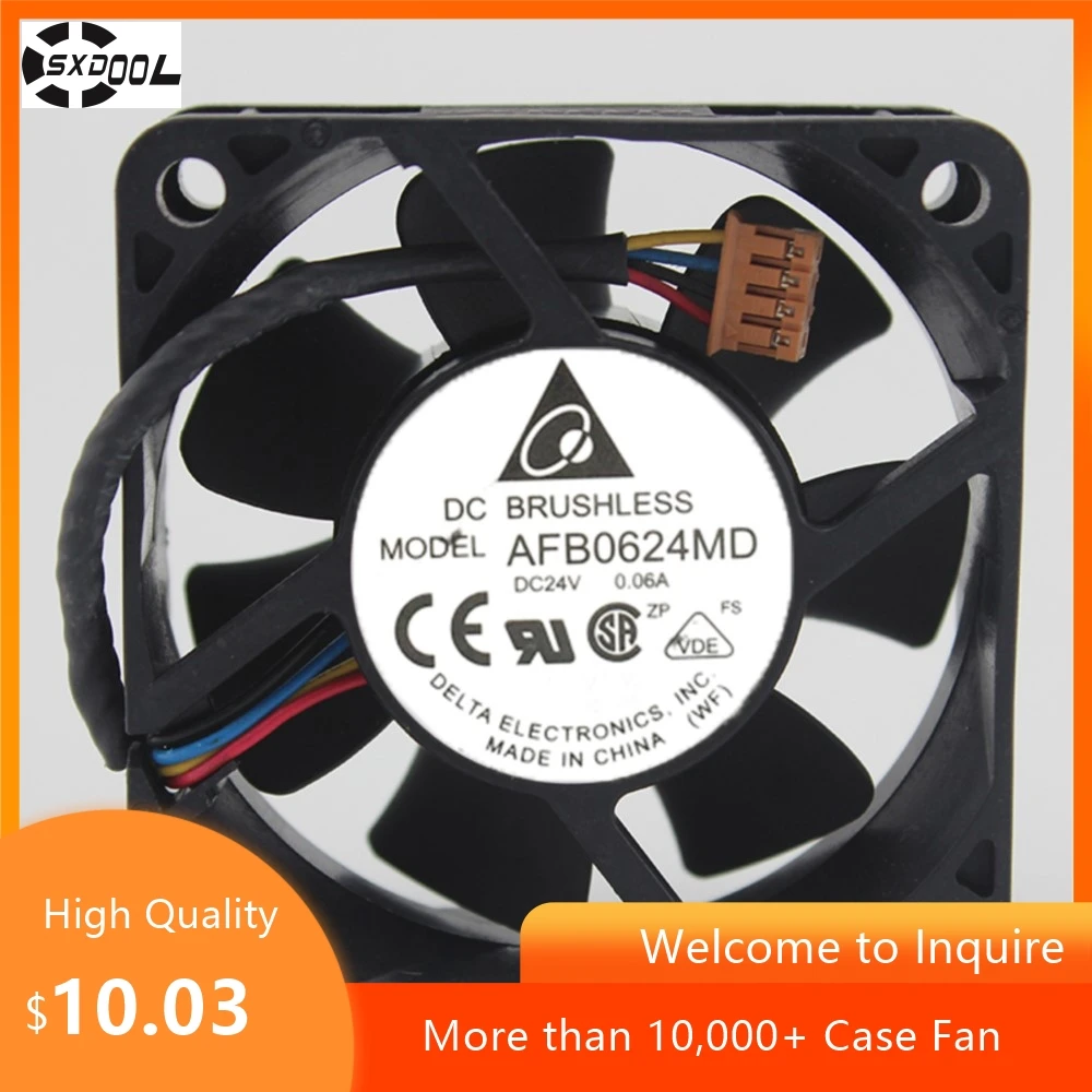 60mm 6CM  Cm 6020 24V 0.06A AFB0624MD Double Ball Frequency Converter Fan