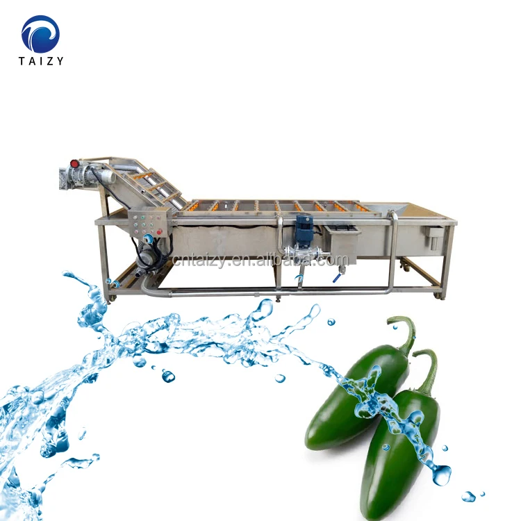 Pepper Jalapeno Cleaner Ozone Bubble Washer Fruit And Vegetable Cleaning Machine