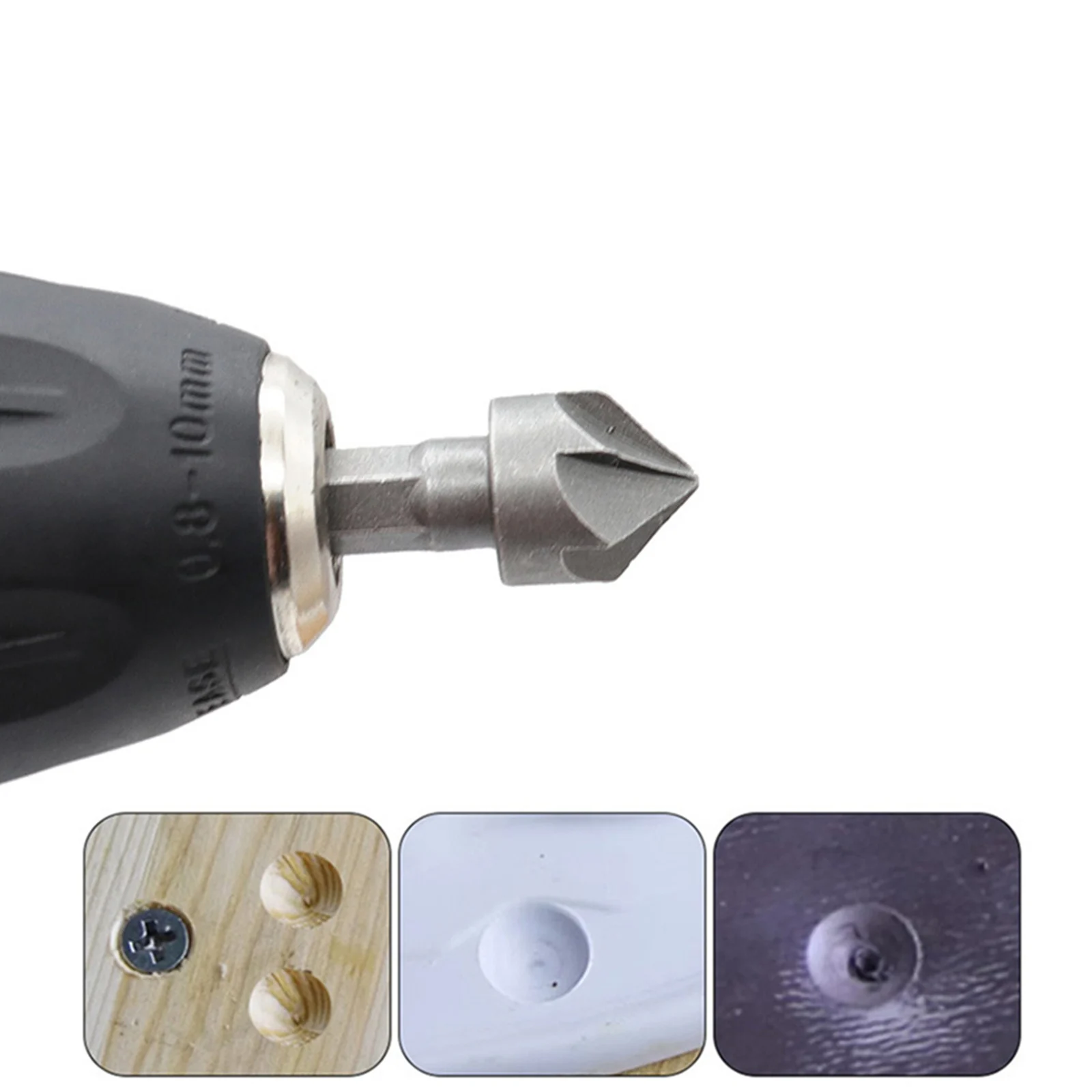 20Pcs 90 Degree 6-Flute Countersink Drill Bit 1/4
