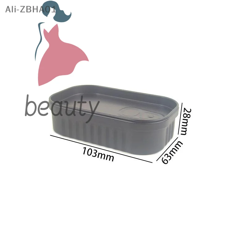 Pill Cases Portable Tin Boxes Tinplate Mini Metal Box Creative Sardine Can Shaped Storage Box Portable Metal Material Jewelry