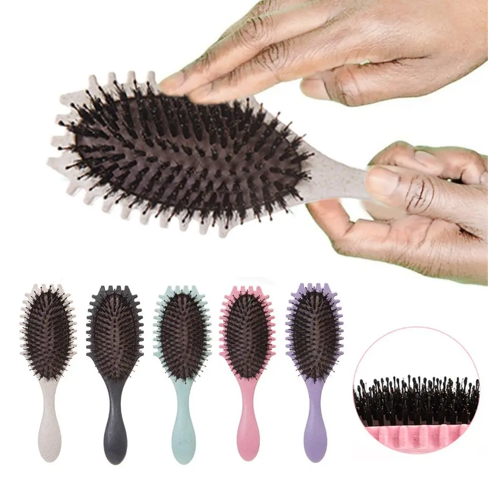 

Curls Define Styling Brush,Boar Bristle Detangling Defining Hair Salon Brush Shaping Comb Barber Tool Hair Styling Curls Ta G4T6