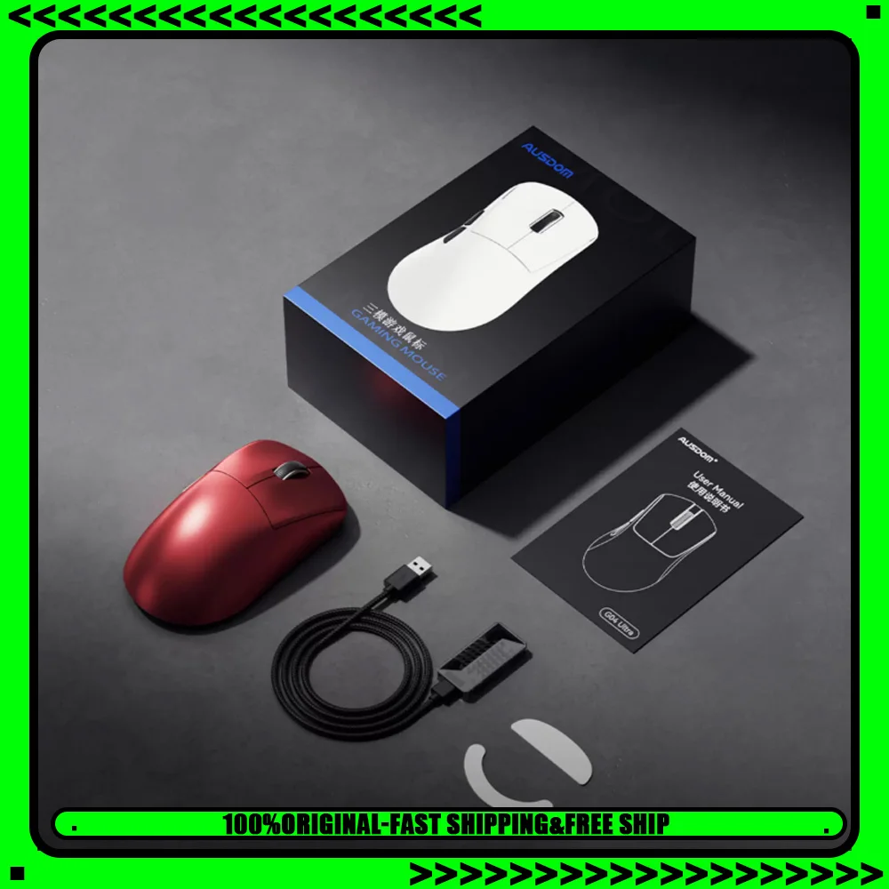 

AUSDOM G04 Ultra Mouse Tri Mode Mouse PAW3395 Paw3950 Wireless 8000Hz Polling Rate Lightweight Gaming Mice Gamer PC Accessories