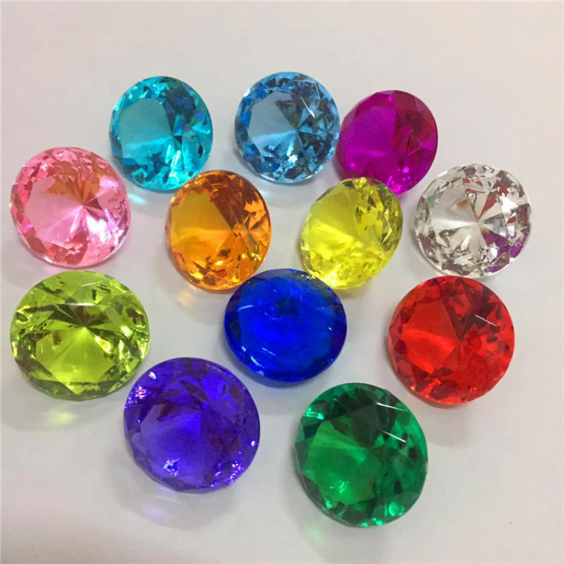 

150PCS/lot 20mm Acrylic Crystal Diamond Jewels Gems Filler Toy Party DIY Confetti Table Centerpiece Decoration Festival