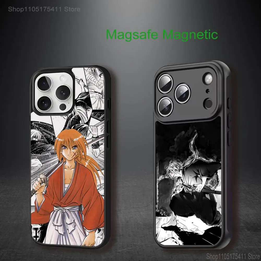 

Hot R-Rurouni Kenshin Phone Case For iPhone 17,16,15,14,13,12,11,Pro,Max,Plus,Mini,SE4,E Magnetic Magsafe Wireless Charging