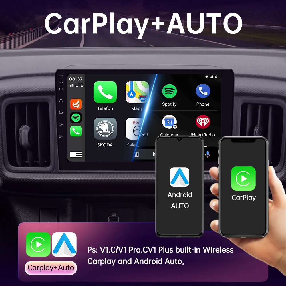 أندرويد 15 راديو السيارة اللاسلكية Carplay السيارات لتويوتا هيونداي نيسان كيا سوزوكي ISO BT مشغل وسائط متعددة واي فاي نظام تحديد المواقع DVR رئيس وحدة