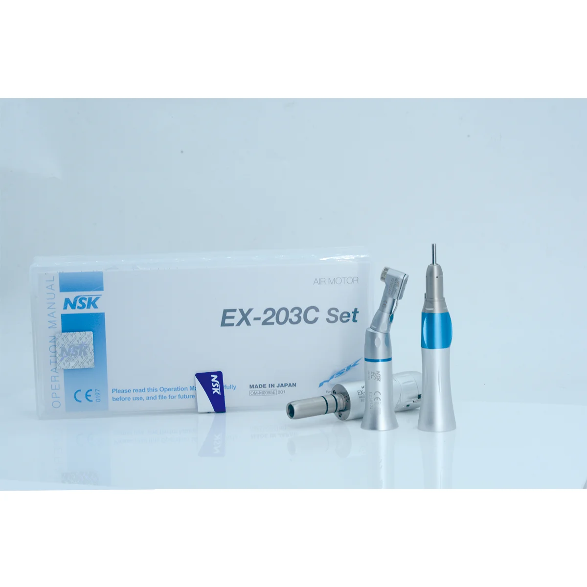 

Style Ex-203 Dental Push Button High/ Low Speed Air Turbine Contra Angle Handpiece Kit For Clinic Student Teeth Drill