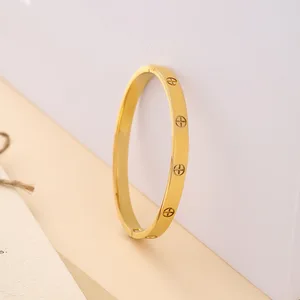 Erkekler ve kadınlar için çapraz desenli paslanmaz çelik bilezik, altın, gümüş, tatil hediyesi, takı, günlük, avrupa ve Amerika Birleşik Devletleri'nde Altın bileziklerin 6 büyük satışı-no. 6