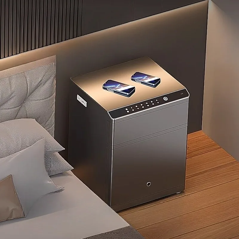 

Nordic Unique Nightstand Smart Storage Black Wood Bedside Table Nightstand Bedroom Luxury Armarios De Dormitorio Home Furniture