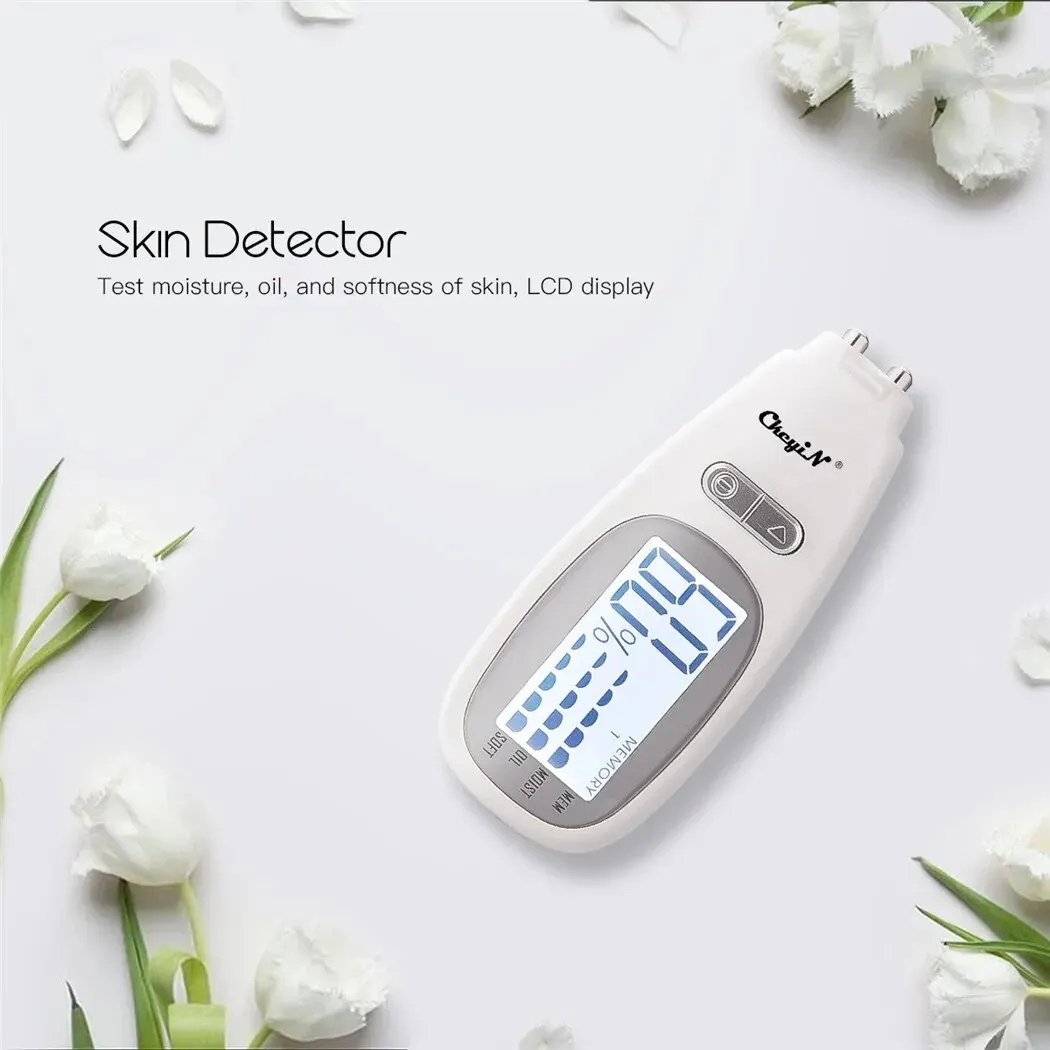 CkeyiN 3 in 1 Skin Analyzer Portable LCD Digital Facial Moisture Tester Face Oil Content Beauty Care Precision Detection Device