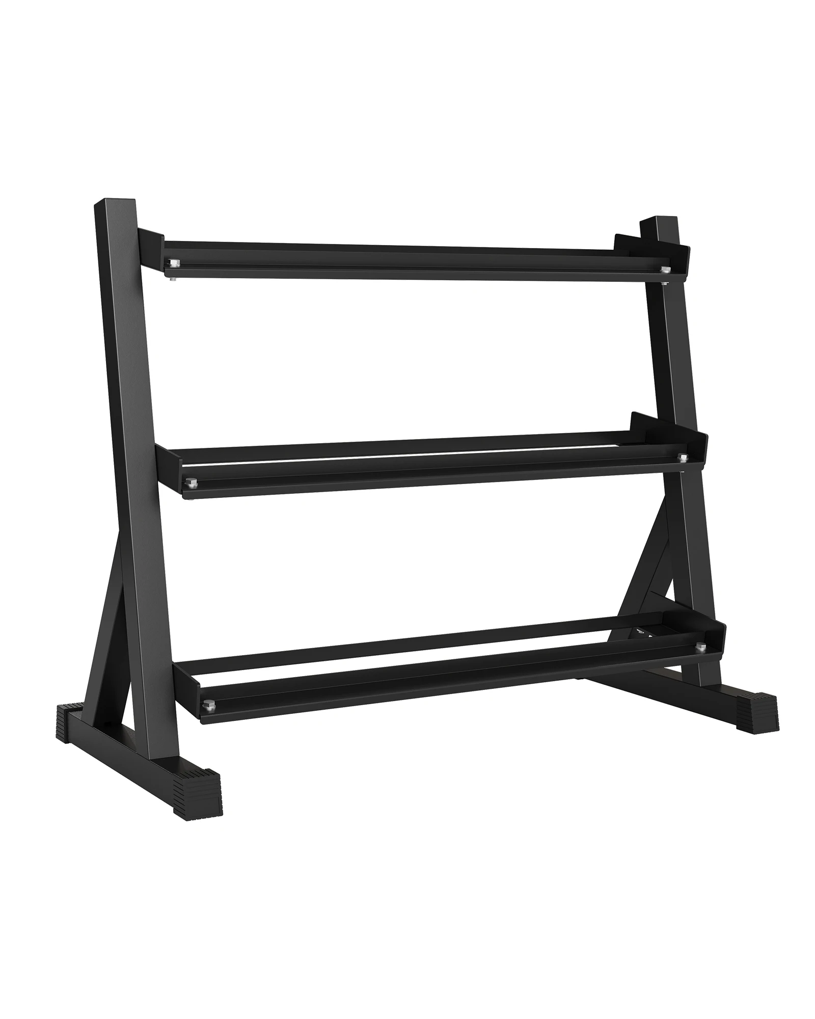 Dumbbell Rack Stand Only, Weight Rack Storage for Home Gym Dumbbells, Rubber Guard Protectors & Non-Slip Base, 480/800/1200 LB Heavy Duty Steel Space Saving Racks (5-Pair, 6-Pair, 3-Tier)