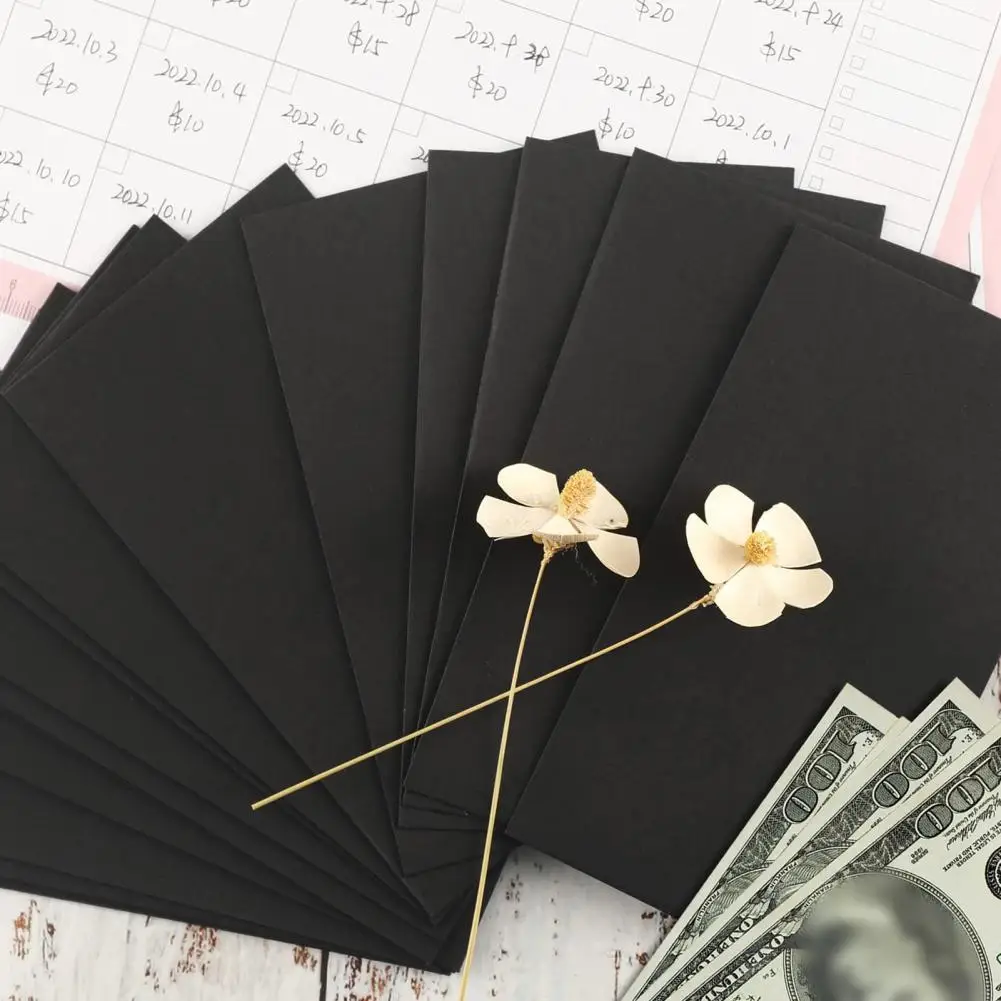 50Pcs Cash Envelopes Kraft PaperMoney Container Bright Color Non-Fading Ultra-Thin DIY Cash Storage Envelopes Cash Pouches