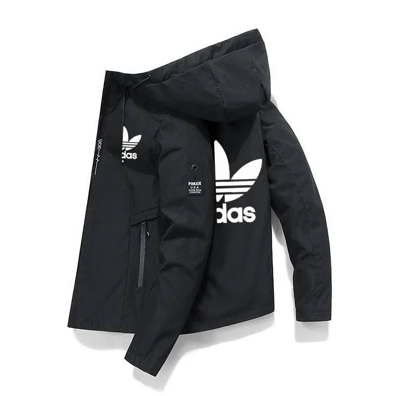 2024 New Spring And Autumn Brand Men\'s Windproof Zipper Jacket Casual High Quality Hooded Baseball Jacket Outdoor Sports Jacket