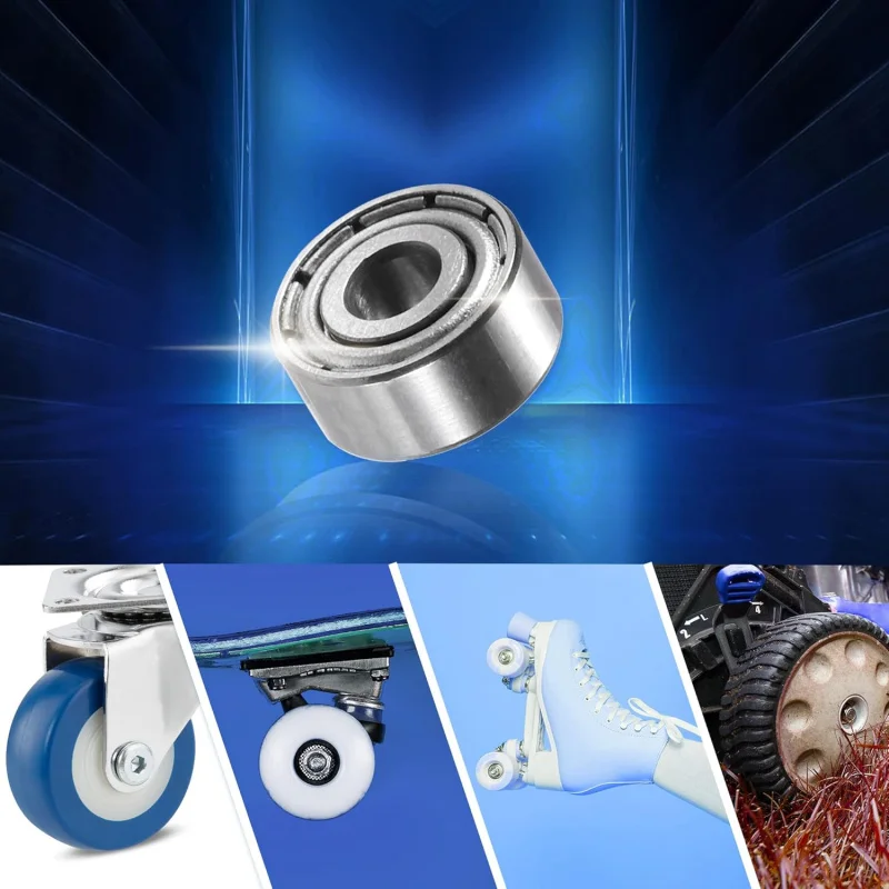 5pcs MR93ZZ 3x9x4mm Double Shield Single Row Deep Groove Ball Bearings Silver Tone - Pack of 5