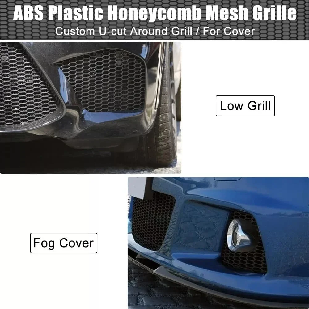 Parachoques de plástico ABS 3D para coche, alerón de malla para parrilla de afinación, piezas de modificación automotriz de 120cm