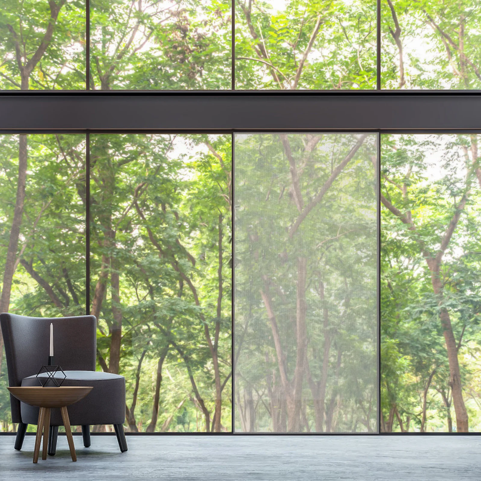 

FUTUREORYY Removable White Window Screen Mesh 1.5x1m Cuttable Self Adhesive Fly Insect Mosquito Net for Bedroom