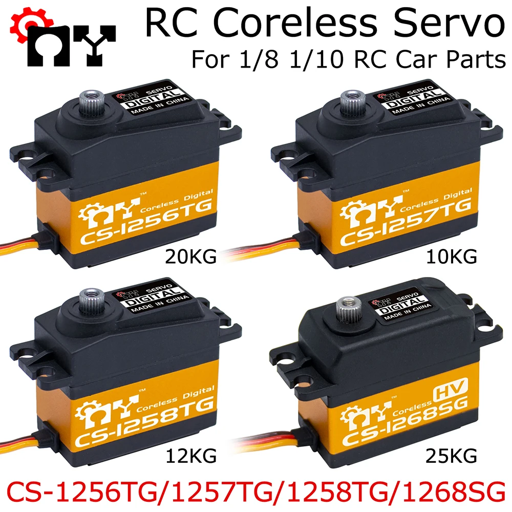 

Цифровой сервопривод MY RC без сердечника 6 В 10/12/20/25 кг, сервоприводы с высоким крутящим моментом, стандартное рулевое управление, выходная шестерня 25 т для 1/8 1/10 RC