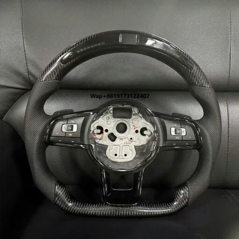 

Suitable for 7.5 7 MK7.5 MK7 GTI R GTD GTE Polo GTI All Series Models Customized LED Carbon Fiber Steering Wheel