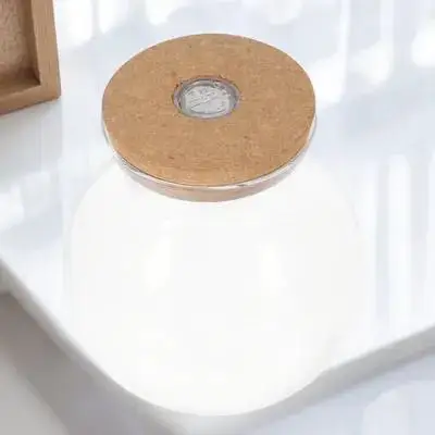 Led Light Eco Bottle Transparent Diy Micro Landscape Glass Holder For Home Decor Simple Terrarium Cylindrical Fish Tank