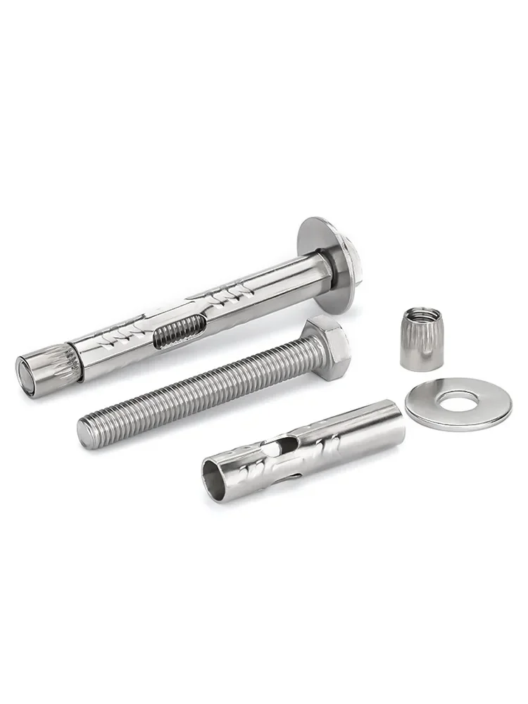 M6M8M10M12 304 ze stali nierdzewnej A2 zewnętrzna kołek rozporowy z łbem sześciokątnym beton kotwica śruba wbudowana śruba rozprężna L = 40 ~ 150mm