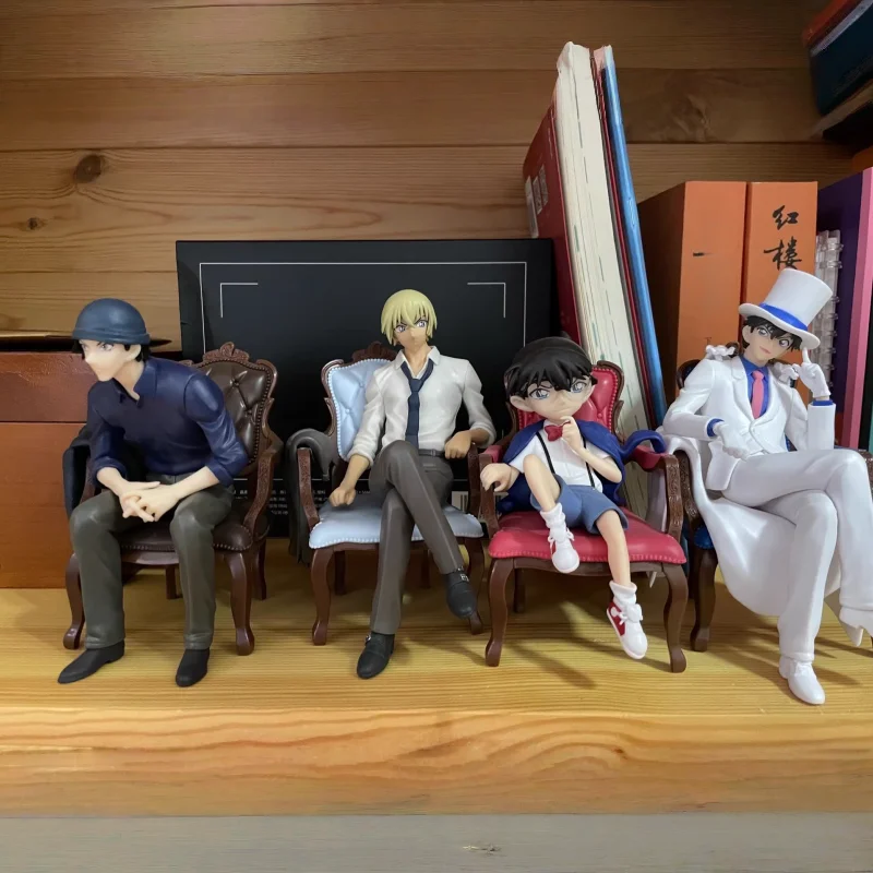 Original Detective Conan SEGA Haibara Ai Conan Edogawa Chair Sitting Figurine Anime Action Figure Ornament Toys for Aldult Gifts