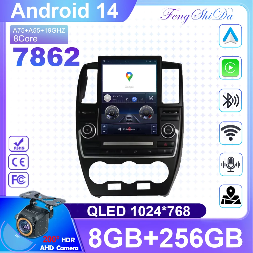 9.7 "Scherm Android 13 Voor Land Rover Freelander 2 2007-2015 8 + 256 Auto Multimedia Videospeler Gps Navigatie Radio