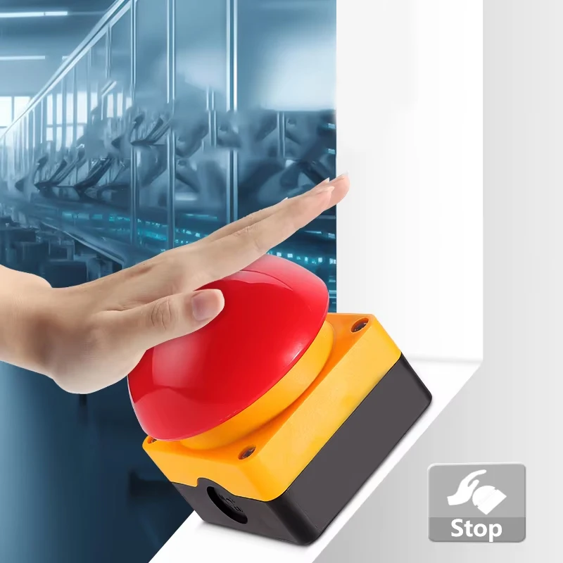 Mushroom Dome Foot Pedal Switch Push Button Momentary Reset Switch Answer Press Button 48V 600A Red/black/yellow Color