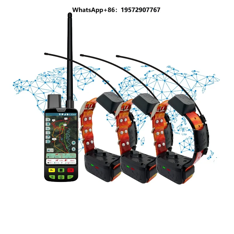 Dog Gps Beeper for Hunting Dog Collar tracker Gps tracker Dog Pets -- One Handheld and Three Collars